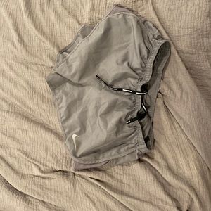 Grey Nike Dri Fit running shorts